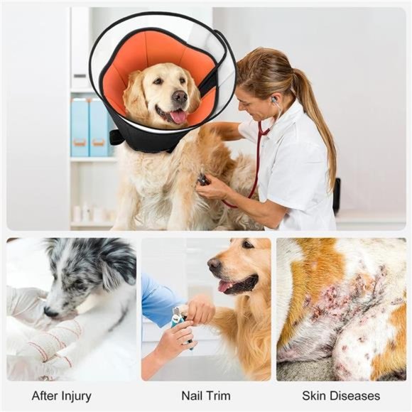 Dog Cone, Alternative After Surgery, Adjustable Dog Recovery Collar - Picture 4 of 6